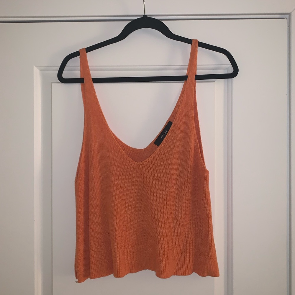Orange Tank Crop Top
